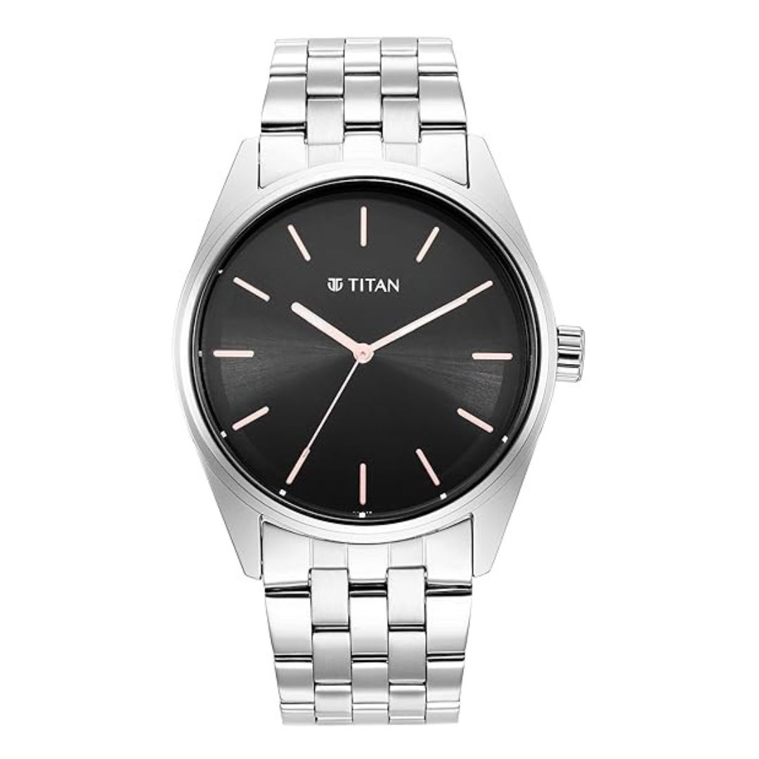 TITAN 1866SM01 Black Dial Analog Men's Watch