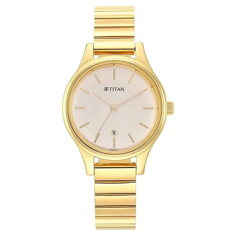 Titan NS2679YM01 Quartz Analog Karishma Beige Dial Women's Watch