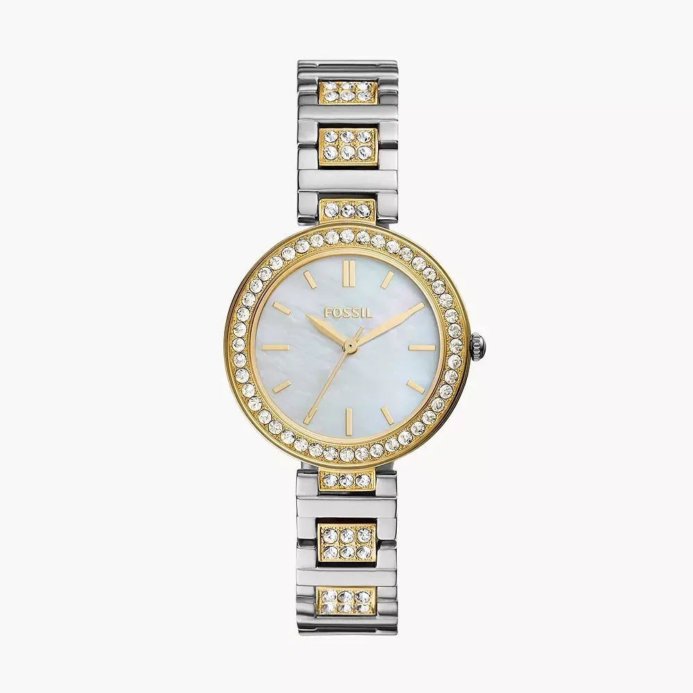 Fossil BQ3884 Karli Three-Hand Two-Tone Stainless Steel Ladies Watch