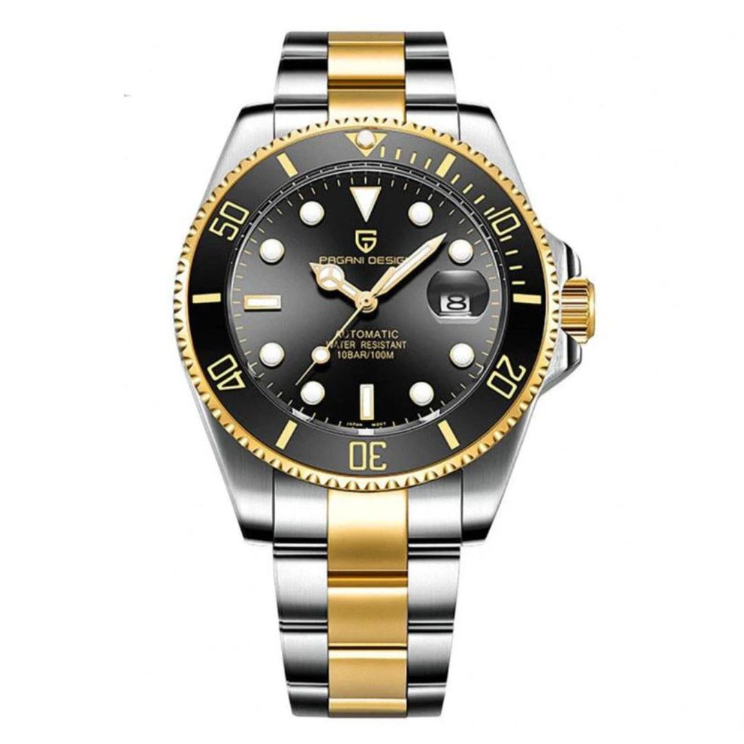 Pagani Design PD-1639 SUBMARINER TWO TONE GOLDEN BLACK