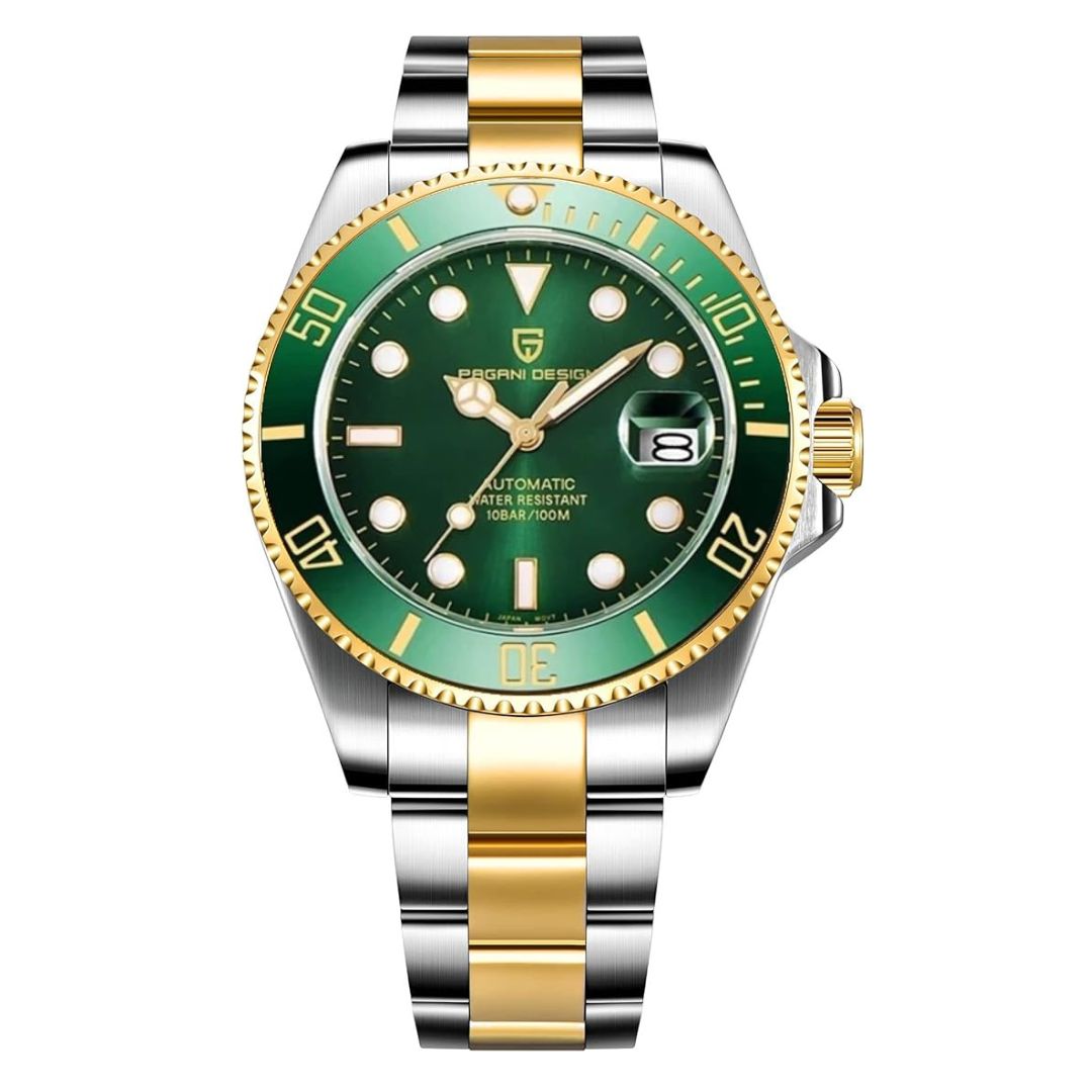 Pagani Design PD-1639 SUBMARINER TWO TONE GOLDEN GREEN